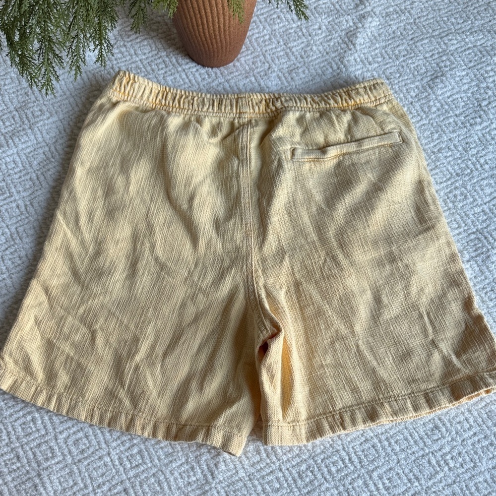 Zara Yellow Drawstring Men Shorts Sz S - Picture 5 of 6
